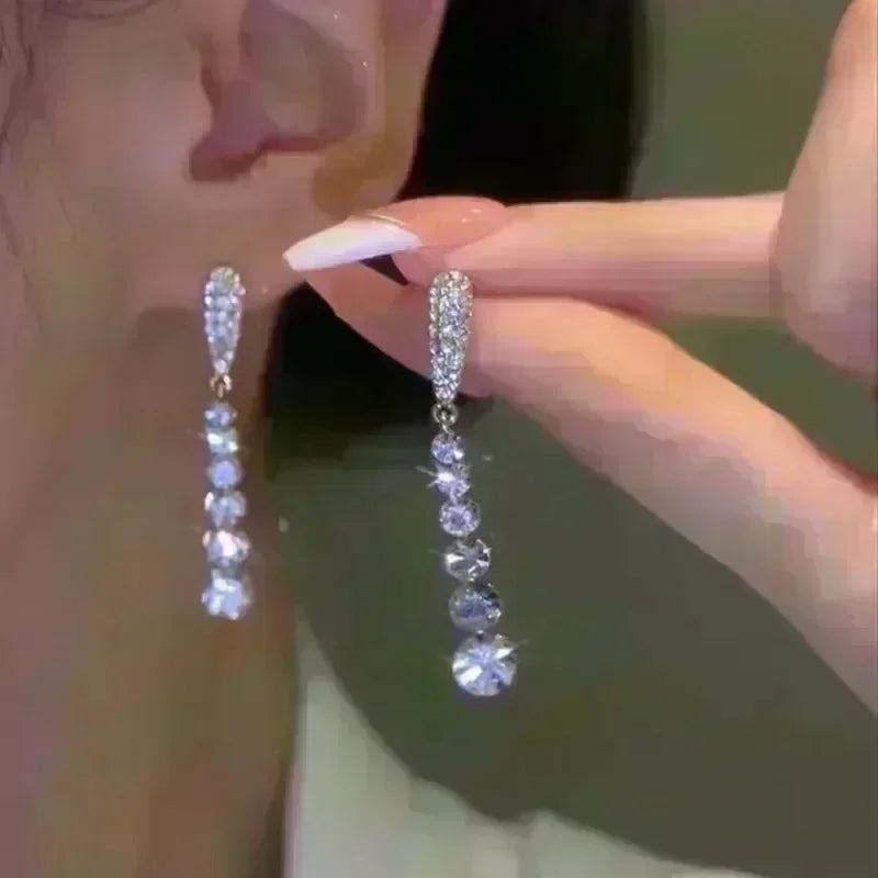 Geometric Rhombus Double Layer Combination Design Earrings For Women