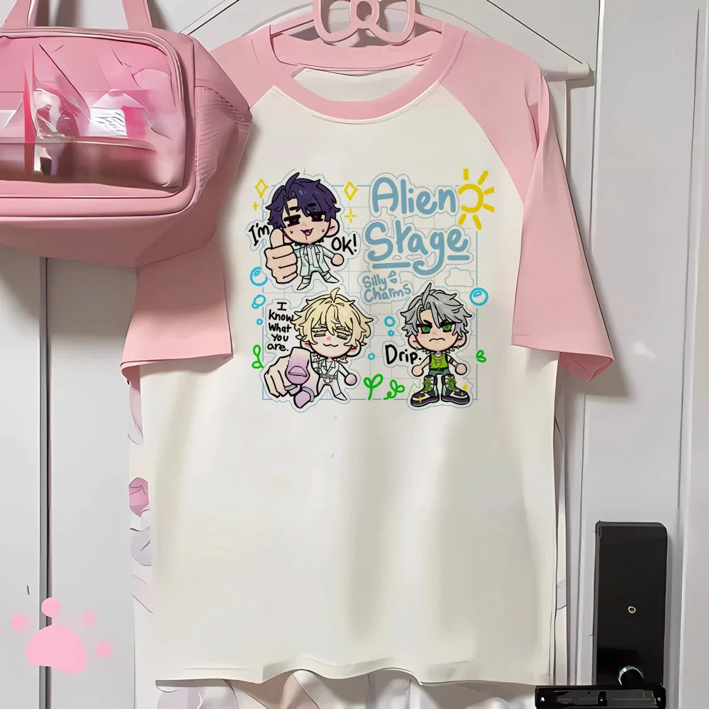 Alien Stage T Shirt Women Kawaii Cartoon Streetwear Y2k Harajuku Anime Japanese Manga T-shirt