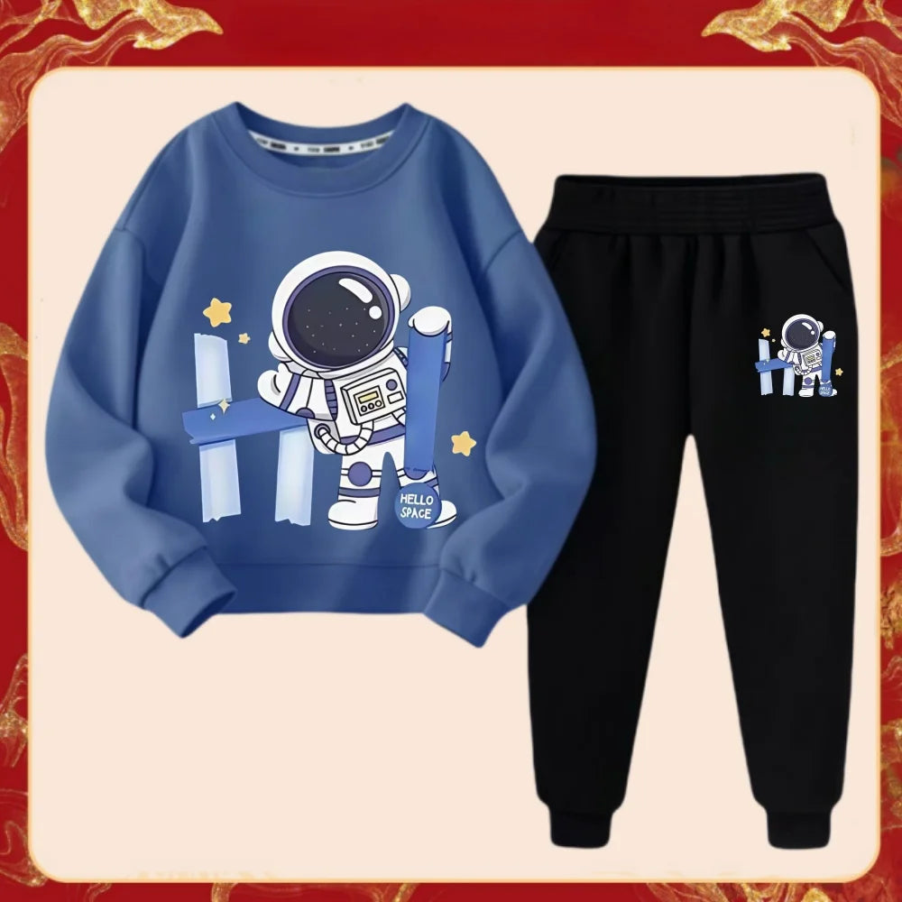 Spring Children Boy Clothes Set Kid Girls Letter Printed Sweatshirts Pullover