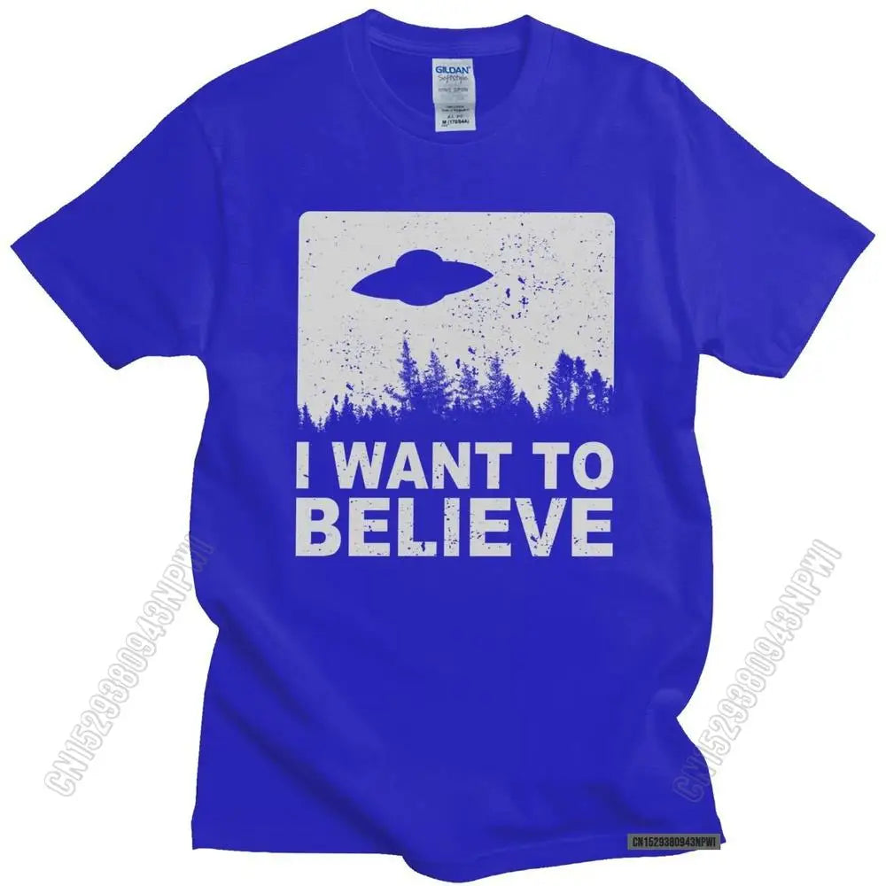 Stylish Male The X Files I Want To Believe Tshirt