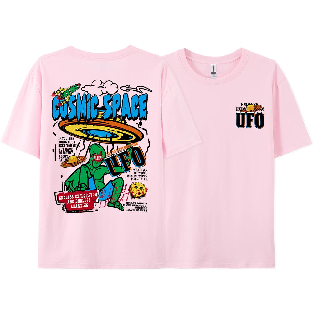 Cosmic Space Ufo Aliens Funny Graphic Printed Men
