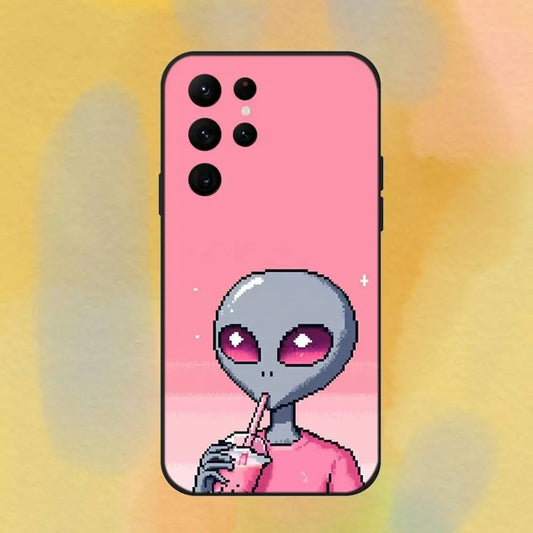 Space Alien UFO Cartoon Phone Case For Samsungs