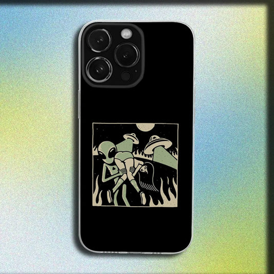 Funny Space UFO Alien Thing Phone Case For iPhones