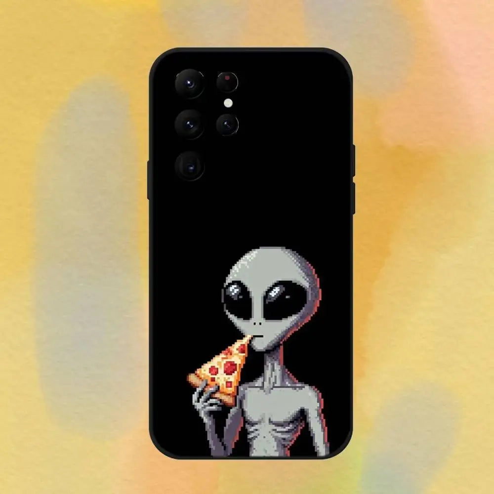Space Alien UFO Cartoon Phone Case For Samsungs