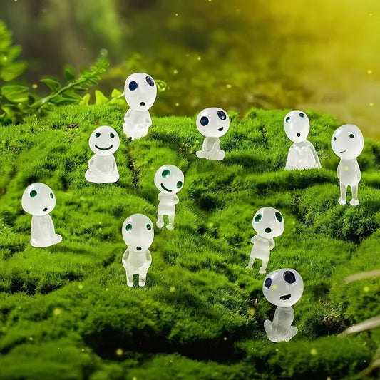 10pcs Luminous Resin Ghost Figures, Miniature Alien Decor for Aquarium