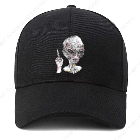 Alien Face Baseball Cap Adjustable Dad Hat