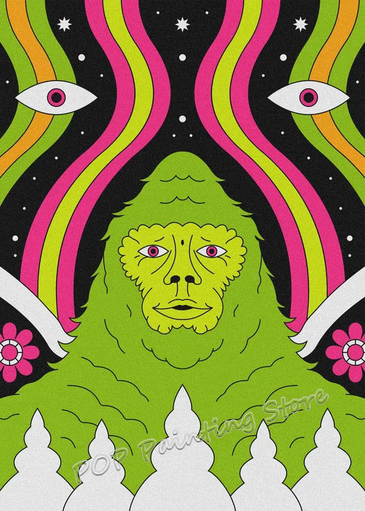 Fantasy Alien Psychedelic Art Funny Poster