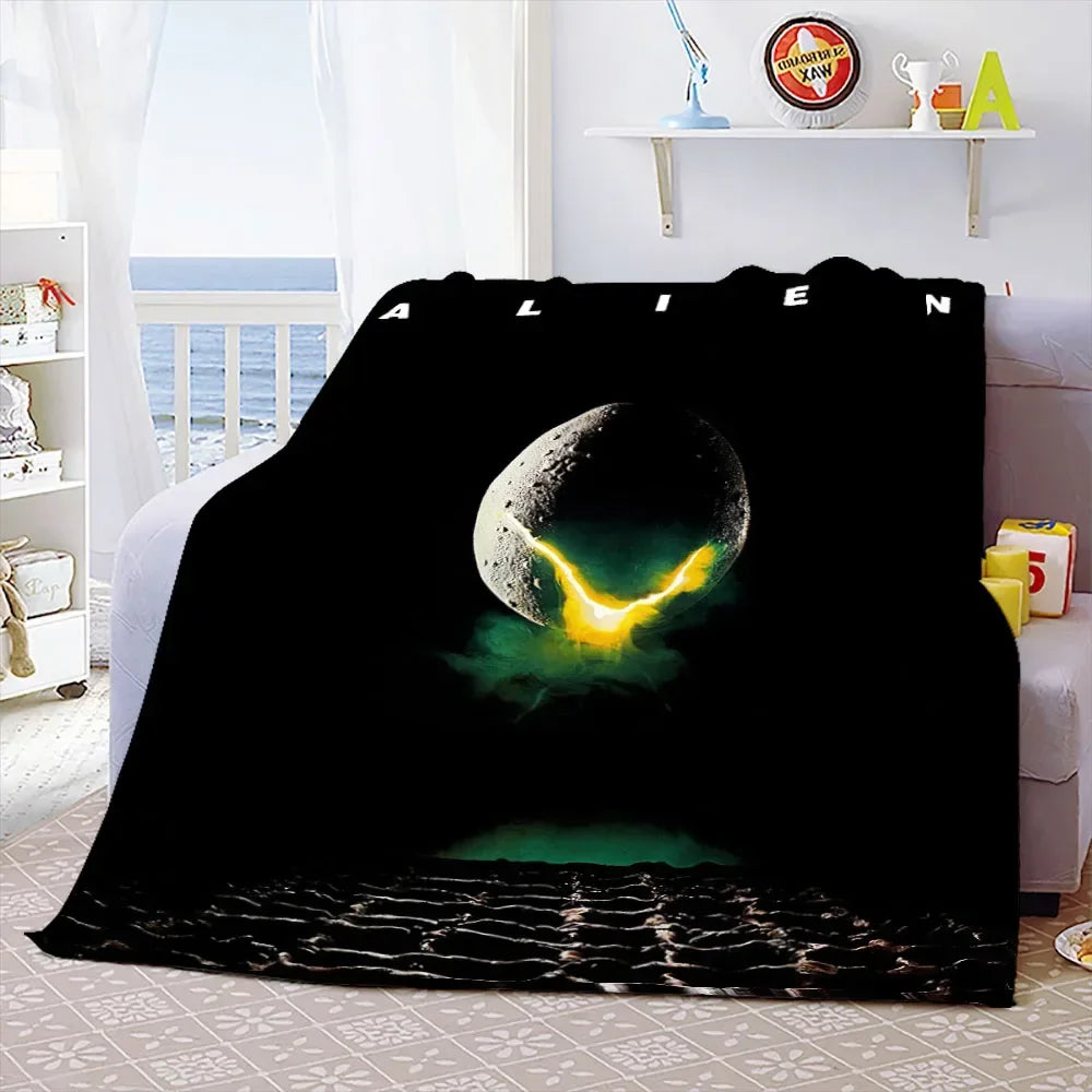 Aliens Movie Soft Throw Blanket Space Monster