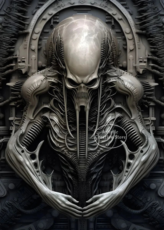 Hr Giger Li Ii Abstract Alien Retro Thriller Poster Wall