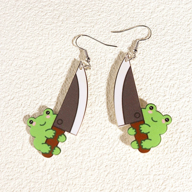 Alien Earrings For Women Girls Hip Hop Cute
