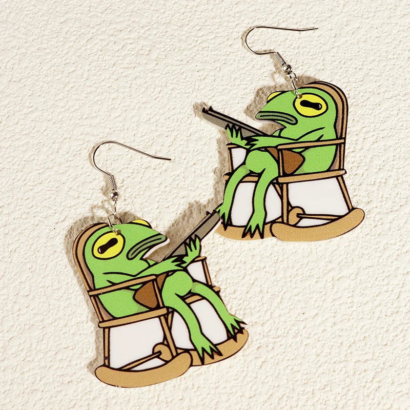 Alien Earrings For Women Girls Hip Hop Cute
