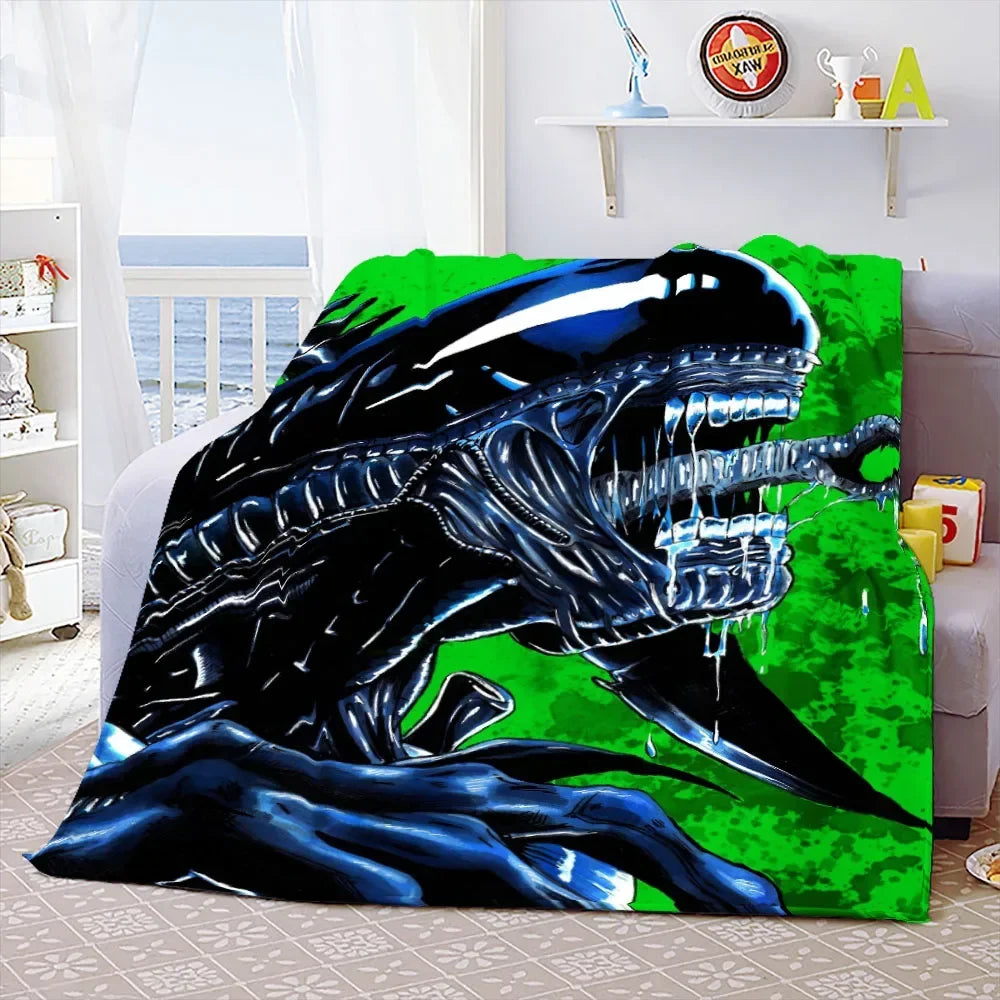 Aliens Movie Soft Throw Blanket Space Monster
