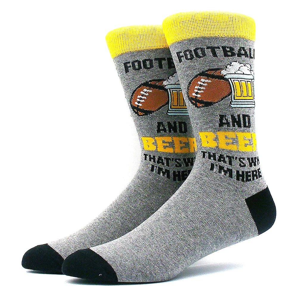 Cotton Happy Funny Socks Men Alien Planet