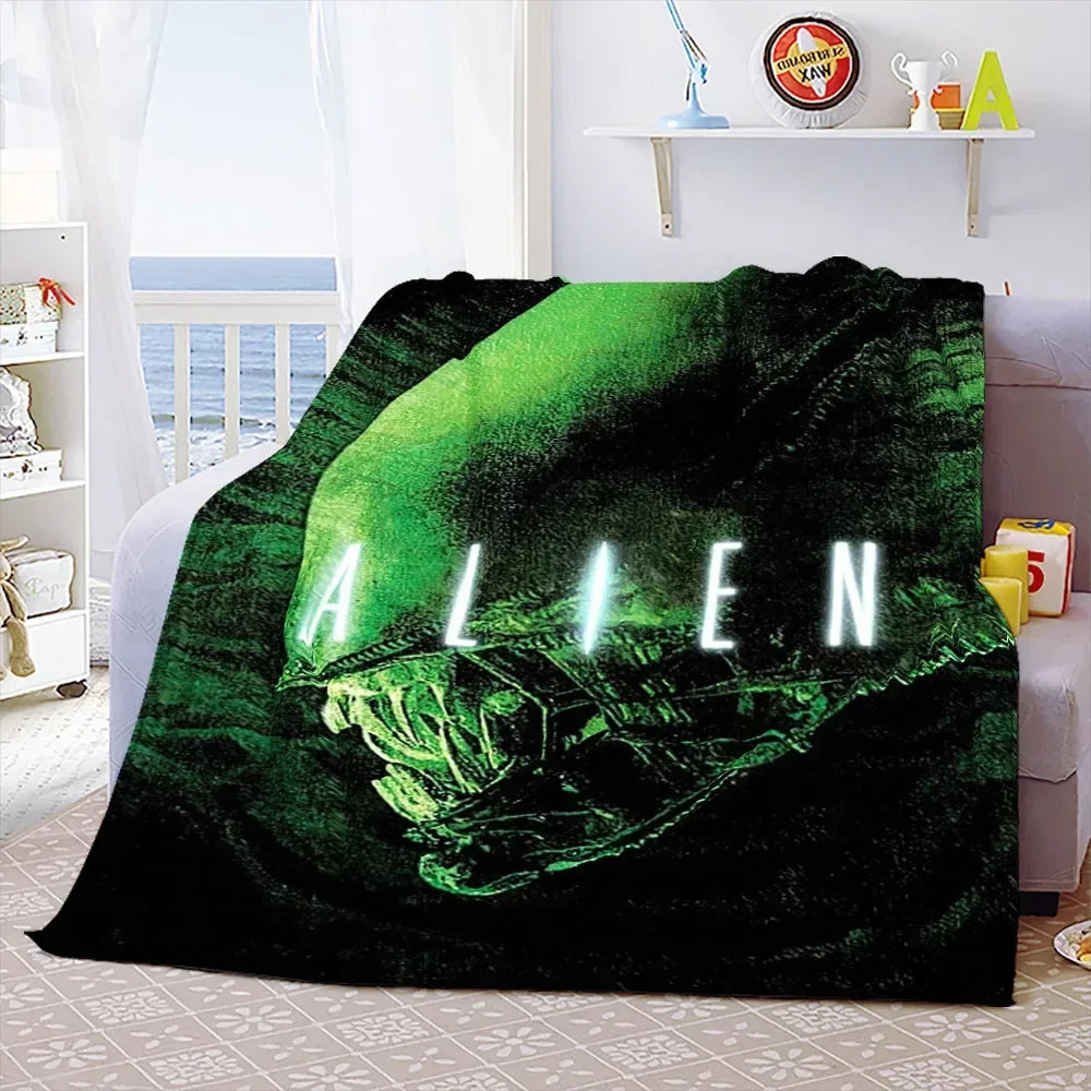 Aliens Movie Soft Throw Blanket Space Monster