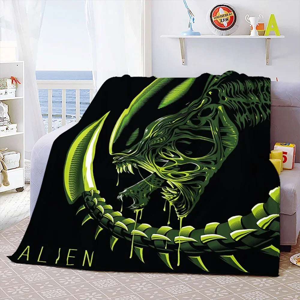 Aliens Movie Soft Throw Blanket Space Monster