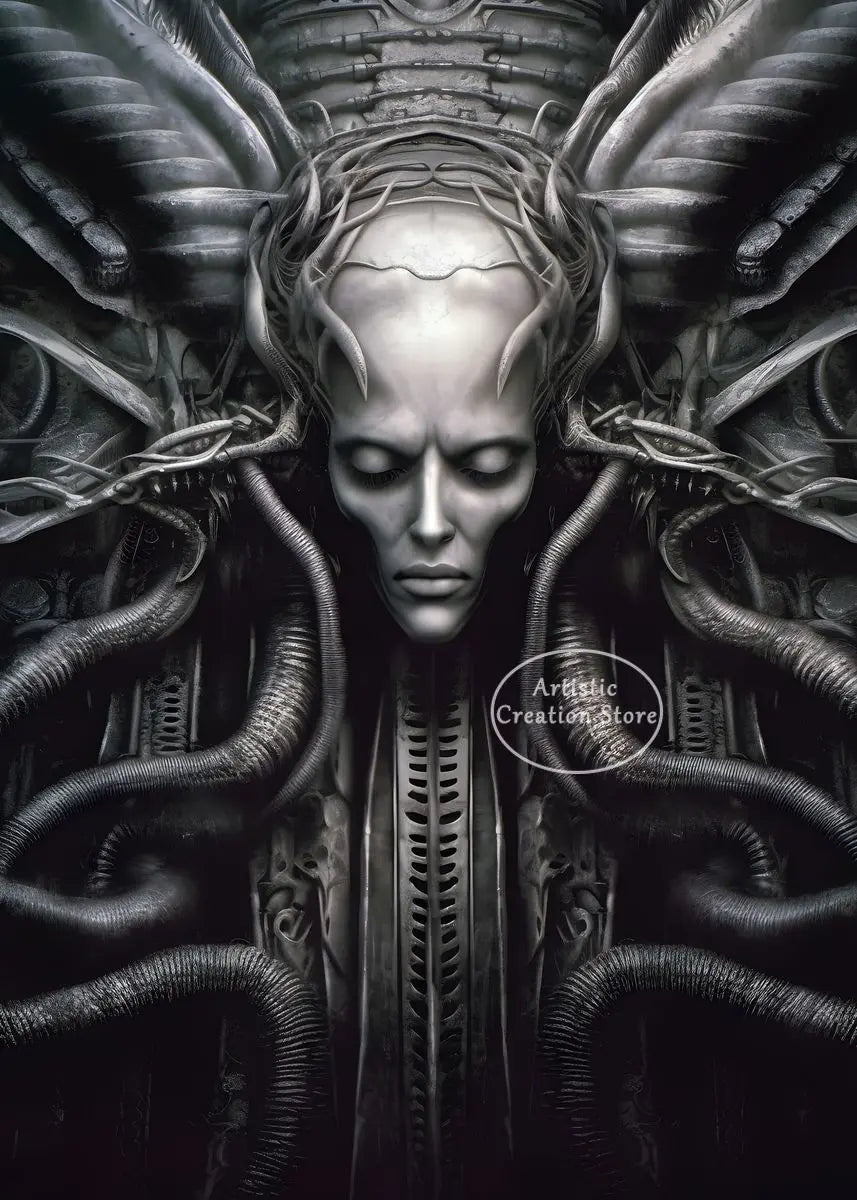 Hr Giger Li Ii Abstract Alien Retro Thriller Poster Wall