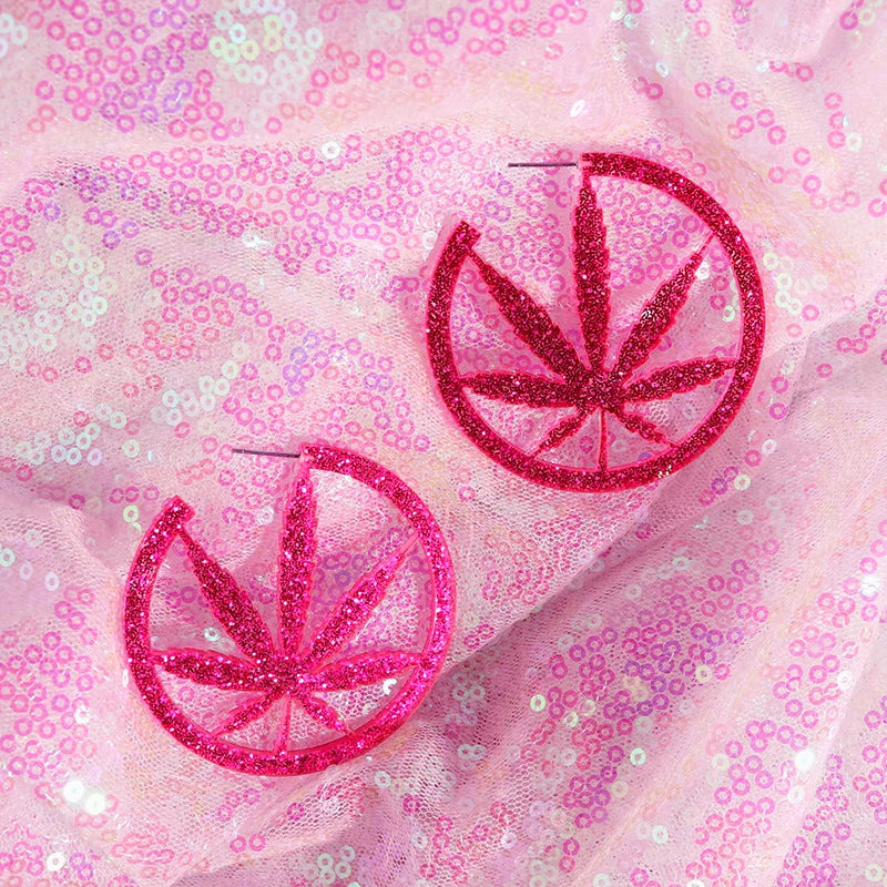 Y2k Earrings For Women Hip Hop Pink Cute Alien Set