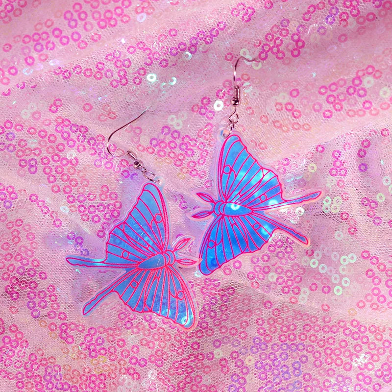 Y2k Earrings For Women Hip Hop Pink Cute Alien Set