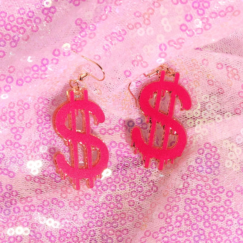 Y2k Earrings For Women Hip Hop Pink Cute Alien Set