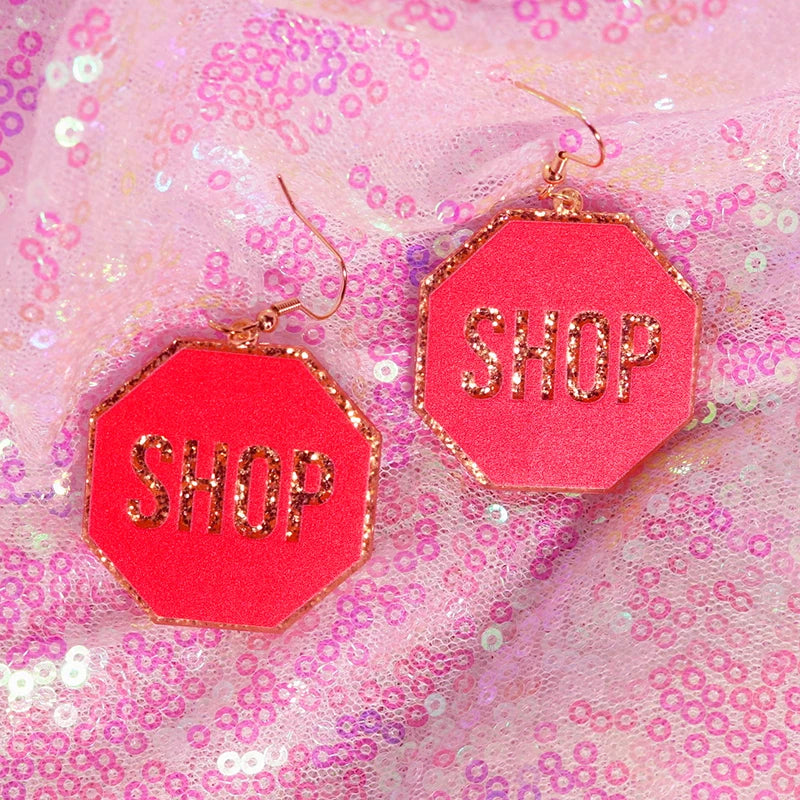 Y2k Earrings For Women Hip Hop Pink Cute Alien Set