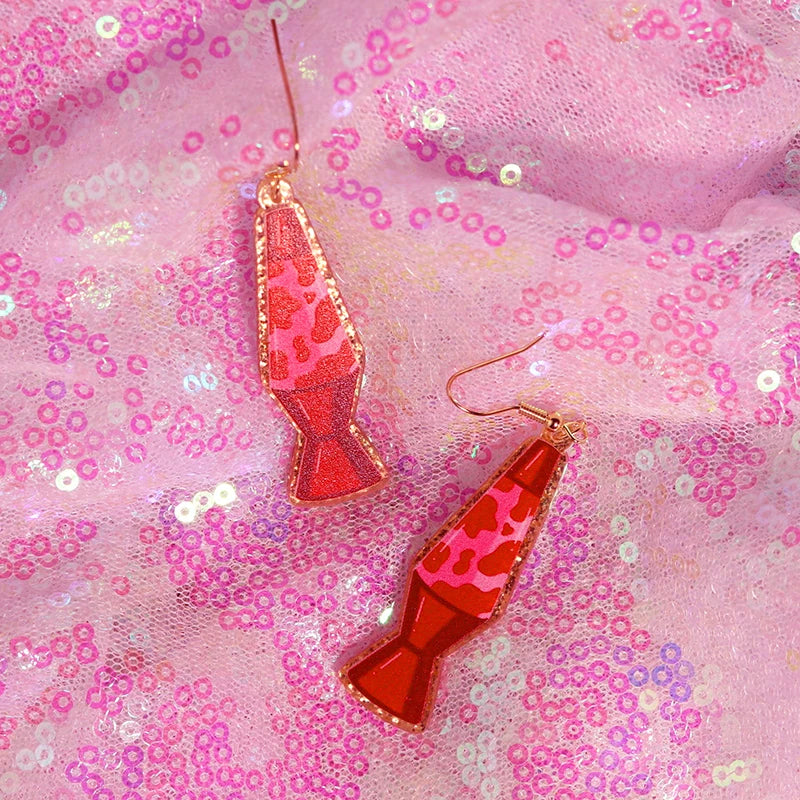 Y2k Earrings For Women Hip Hop Pink Cute Alien Set
