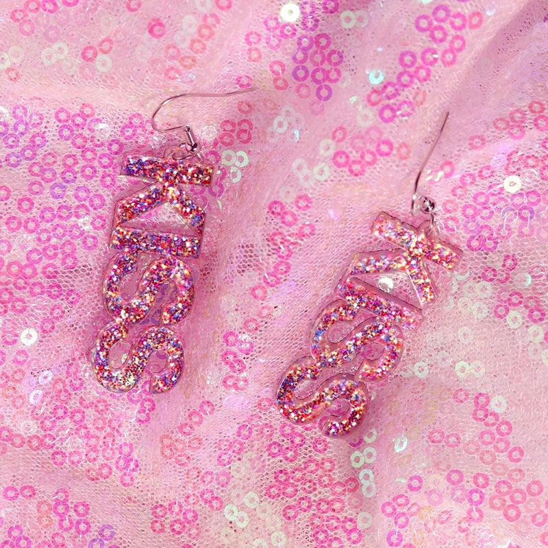 Y2k Earrings For Women Hip Hop Pink Cute Alien Set