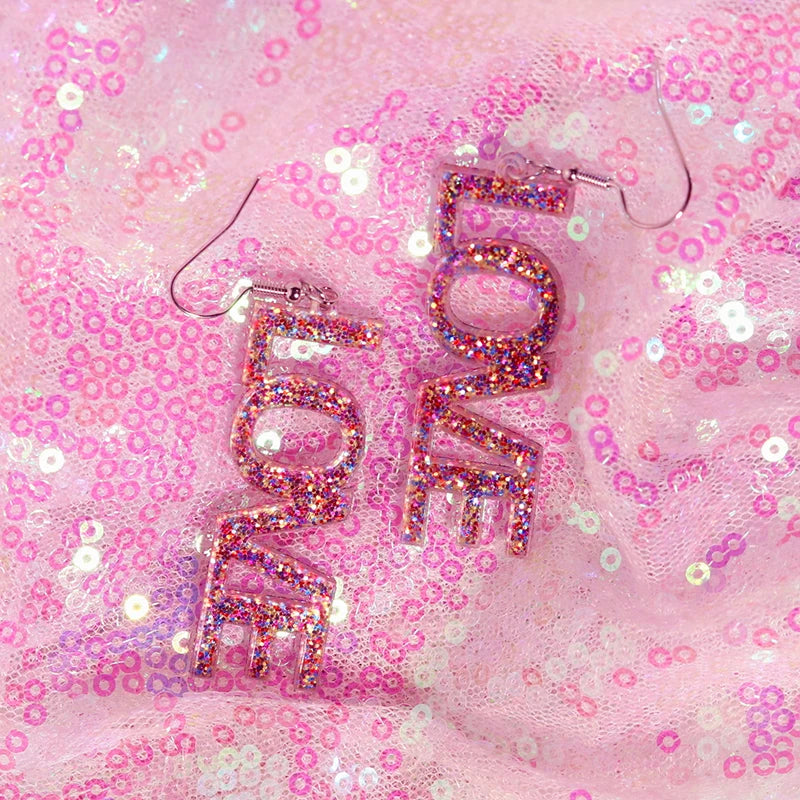 Y2k Earrings For Women Hip Hop Pink Cute Alien Set