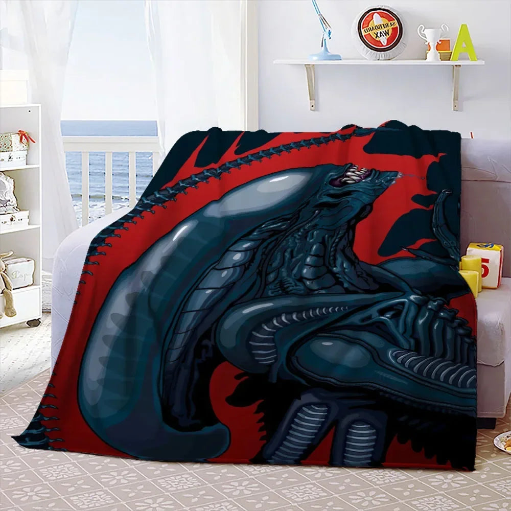 Aliens Movie Soft Throw Blanket Space Monster