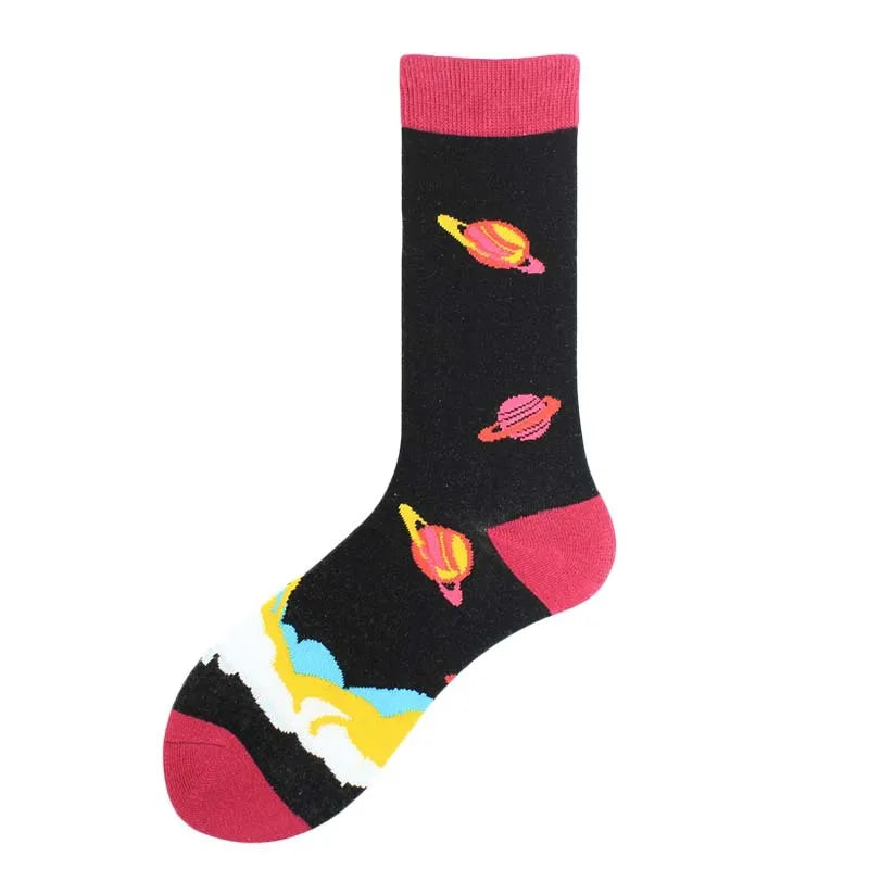 Painting Style Astronaut Men's Socks
