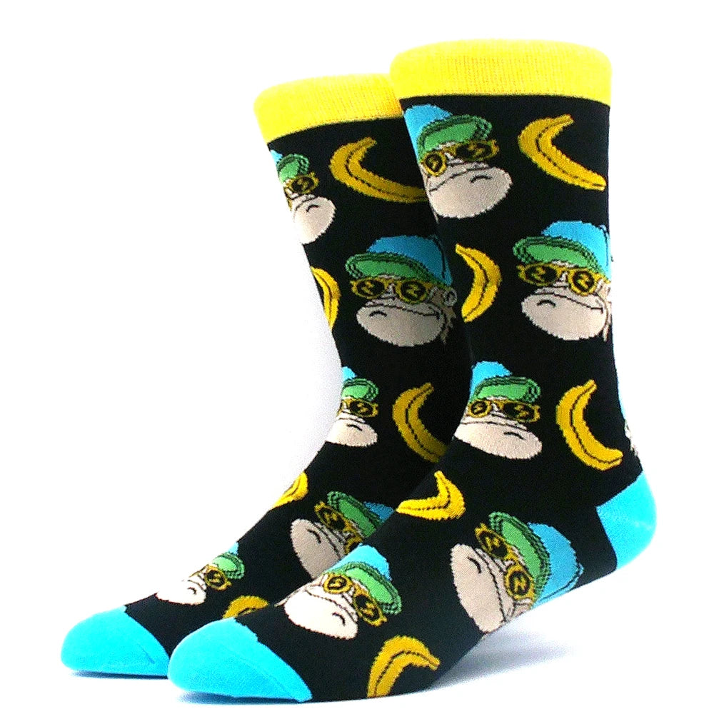 Cotton Happy Funny Socks Men Alien Planet