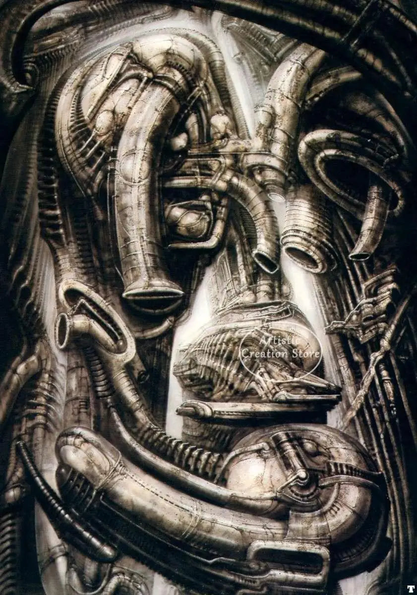 Hr Giger Li Ii Abstract Alien Retro Thriller Poster Wall