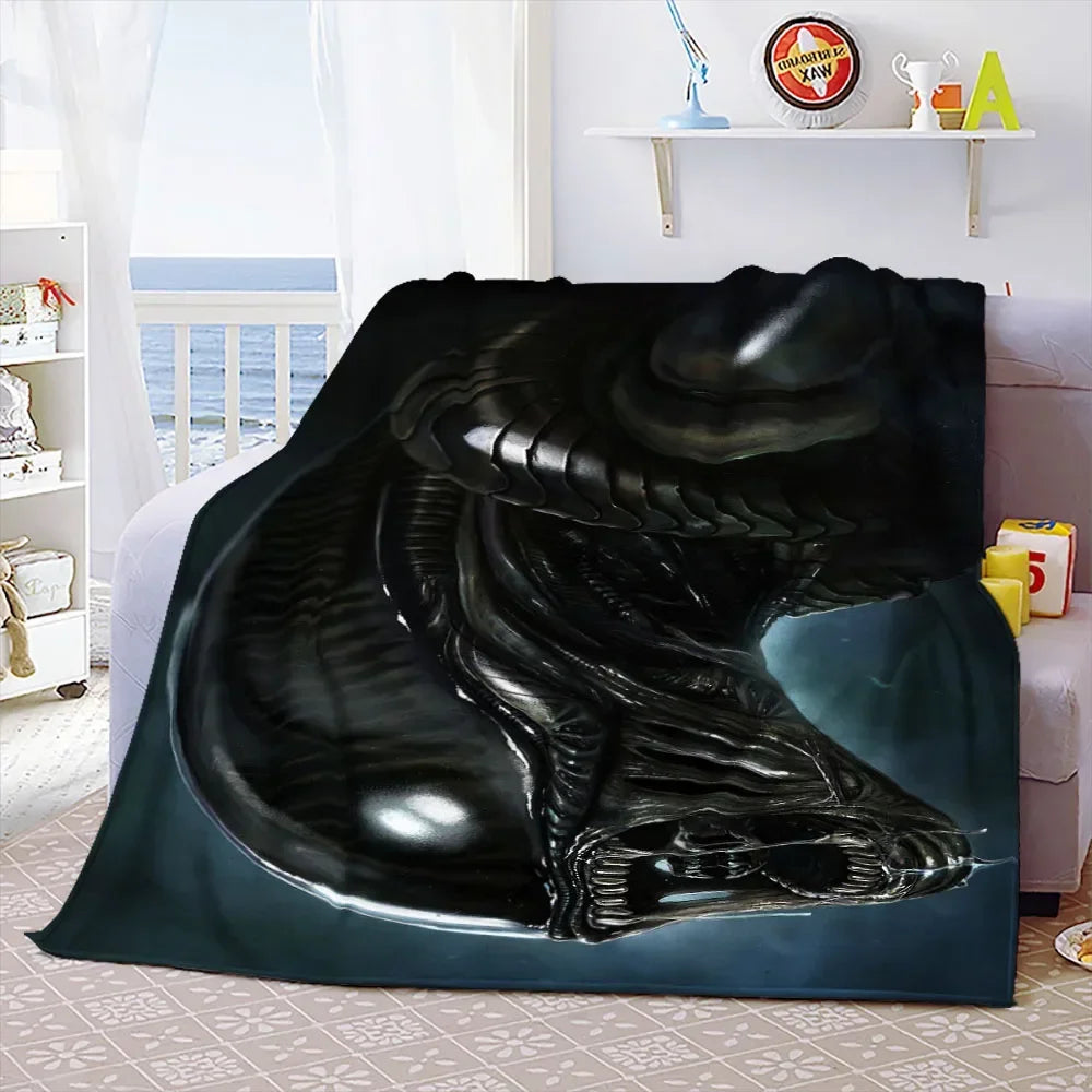 Aliens Movie Soft Throw Blanket Space Monster
