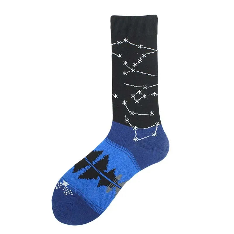 Painting Style Astronaut Men's Socks