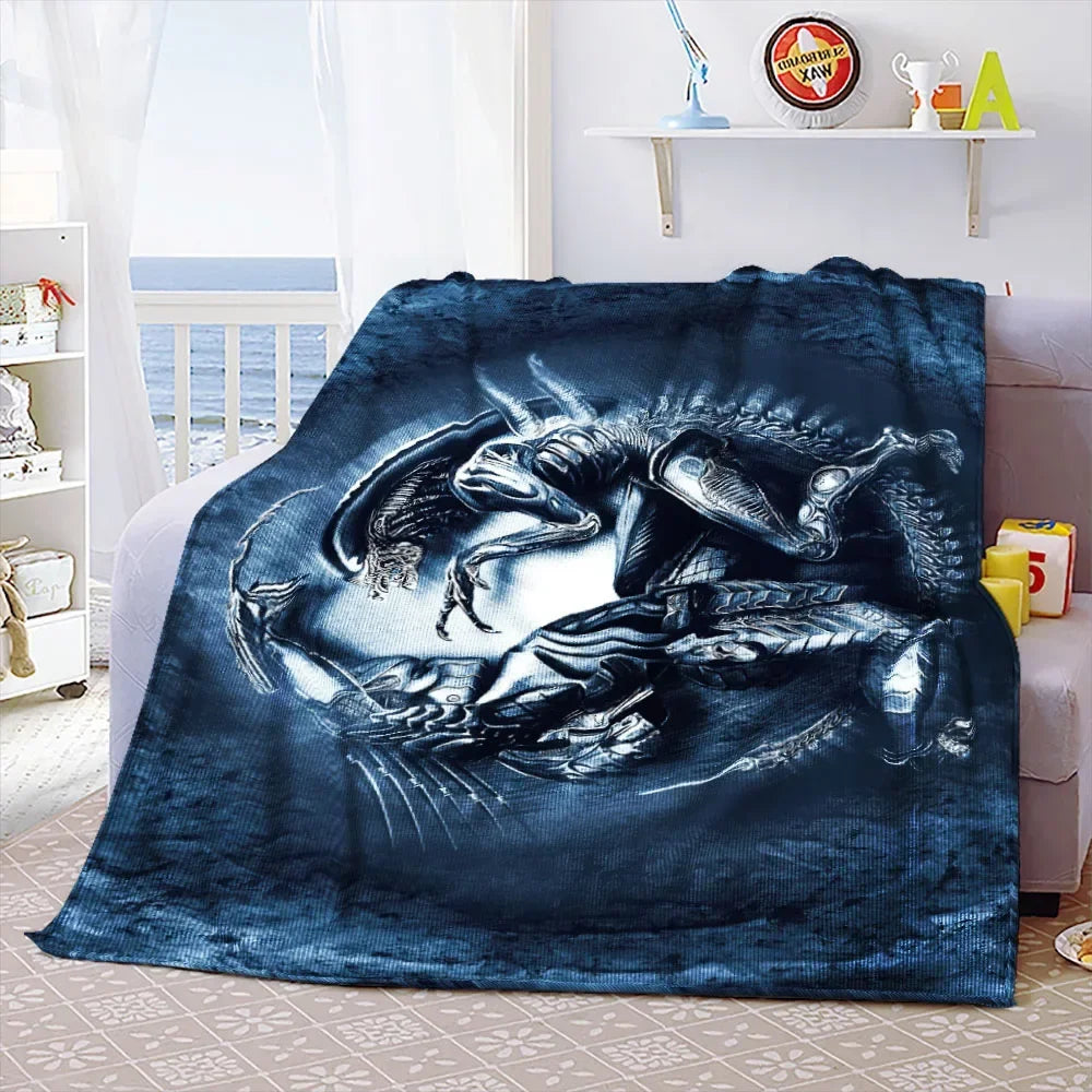 Aliens Movie Soft Throw Blanket Space Monster