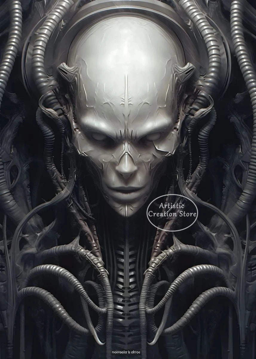 Hr Giger Li Ii Abstract Alien Retro Thriller Poster Wall
