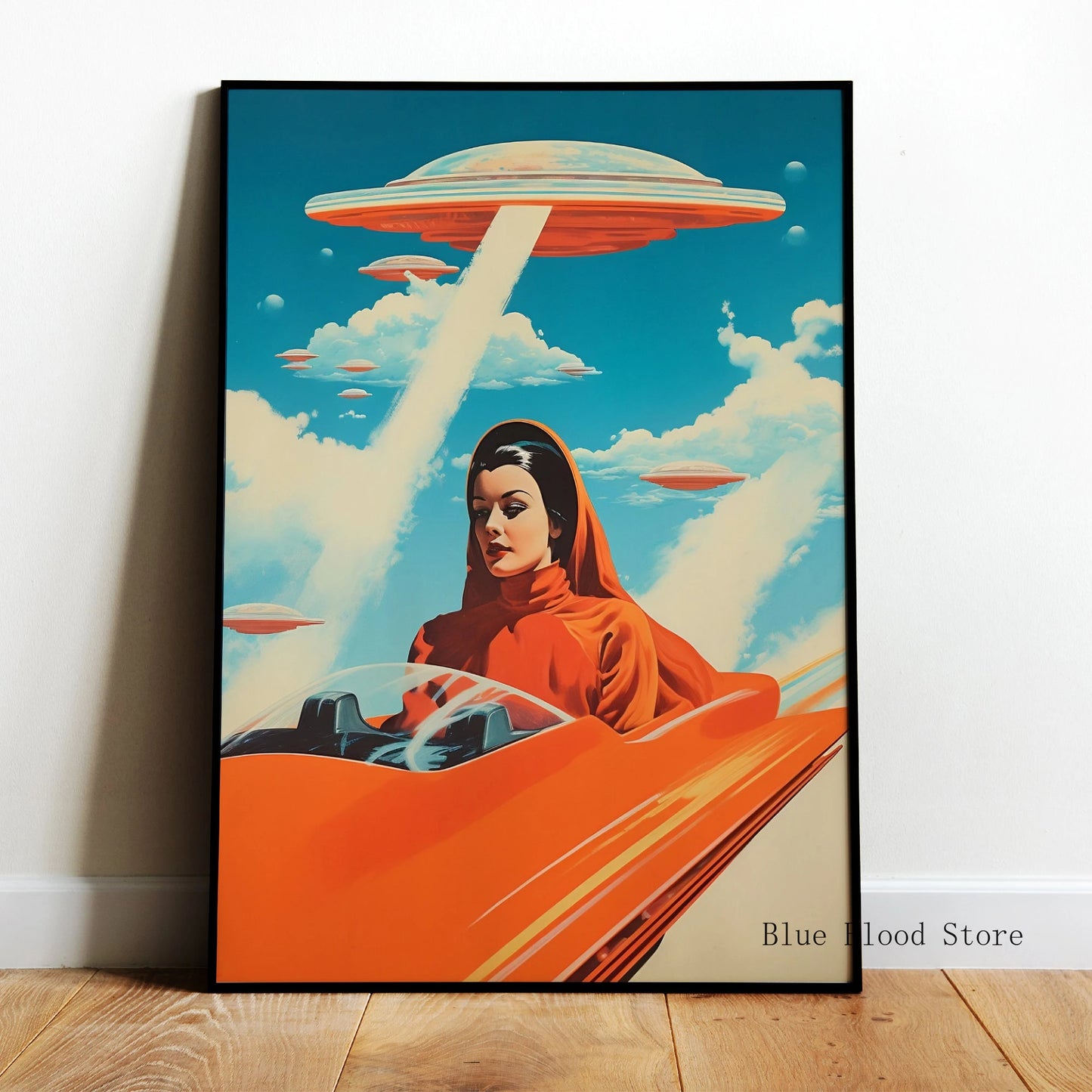 Aliens Vintage Sci Fi Poster 50s