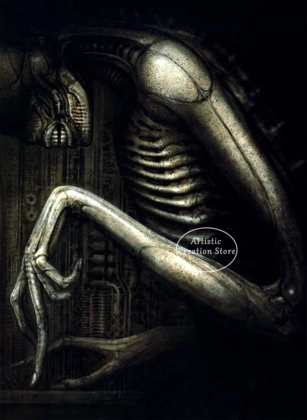 Hr Giger Li Ii Abstract Alien Retro Thriller Poster Wall