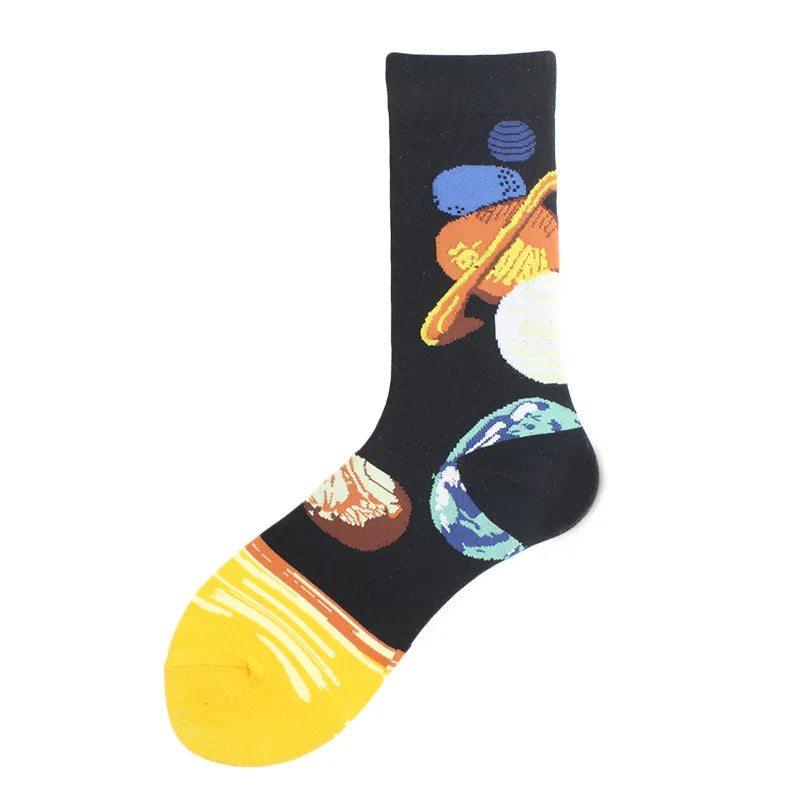 Painting Style Astronaut Men's Socks