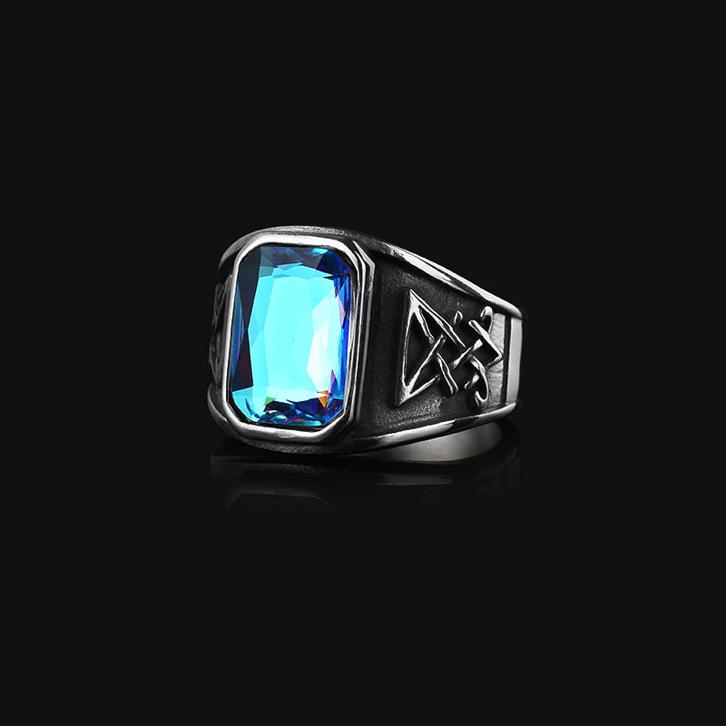 Vintage Gothic Baphomet Seal Signet Rings