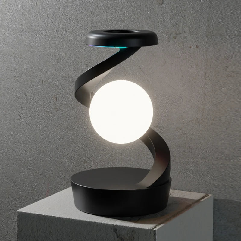 LED 360° Rotating Night Light With Wireless Charger
