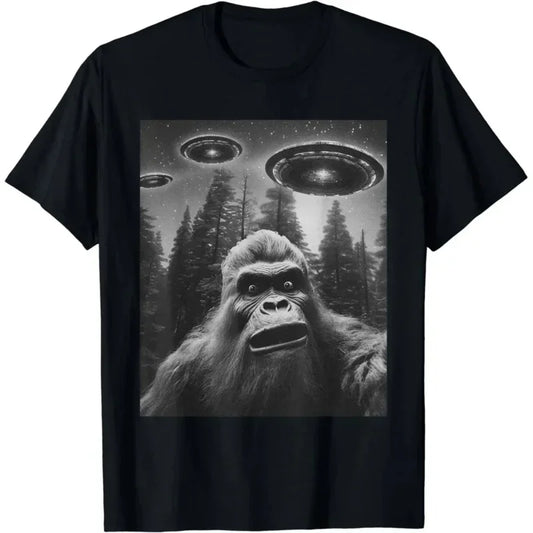 Bigfoot Sasquatch Alien UFO T-Shirt