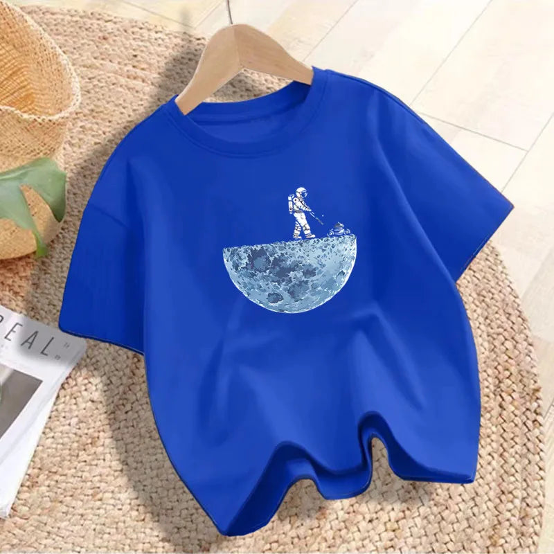 Kids Explore Space Astronaut Prints T-Shirt Boys