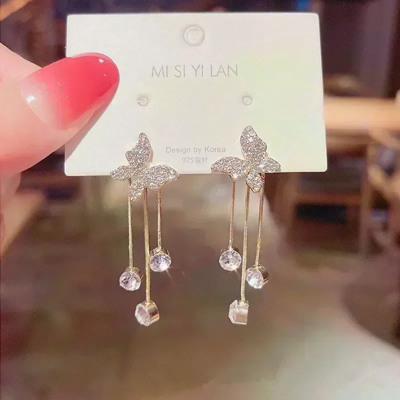 Geometric Rhombus Double Layer Combination Design Earrings For Women