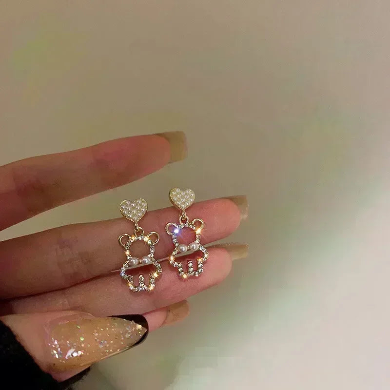 Geometric Rhombus Double Layer Combination Design Earrings For Women