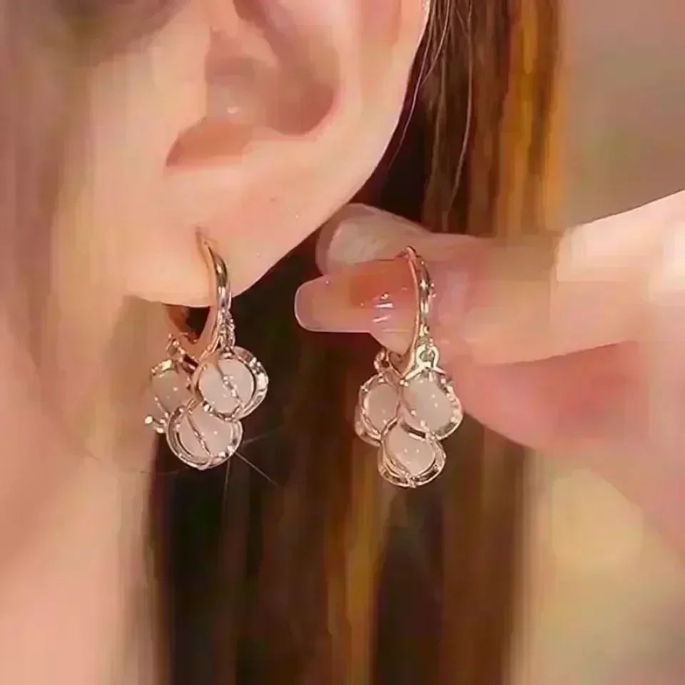Geometric Rhombus Double Layer Combination Design Earrings For Women