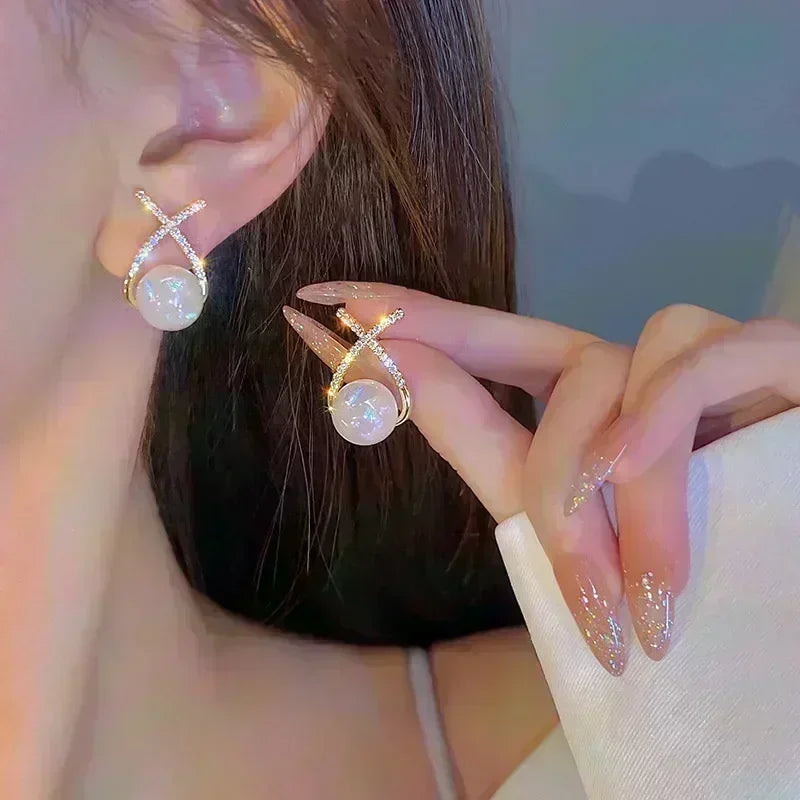 Geometric Rhombus Double Layer Combination Design Earrings For Women
