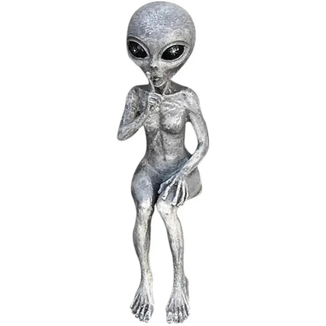 New Outer Space Alien Statue Martians Garden Figurine Set