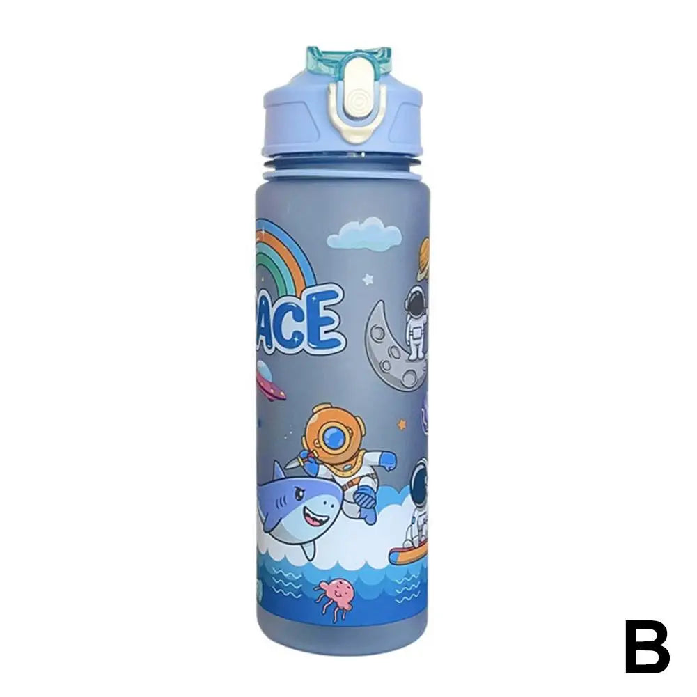 High Capacity Cartoon Astronaut Plastic Space Cup Leak Proof