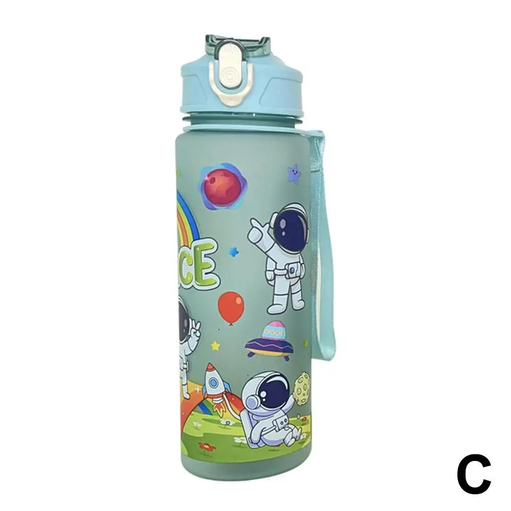 High Capacity Cartoon Astronaut Plastic Space Cup Leak Proof