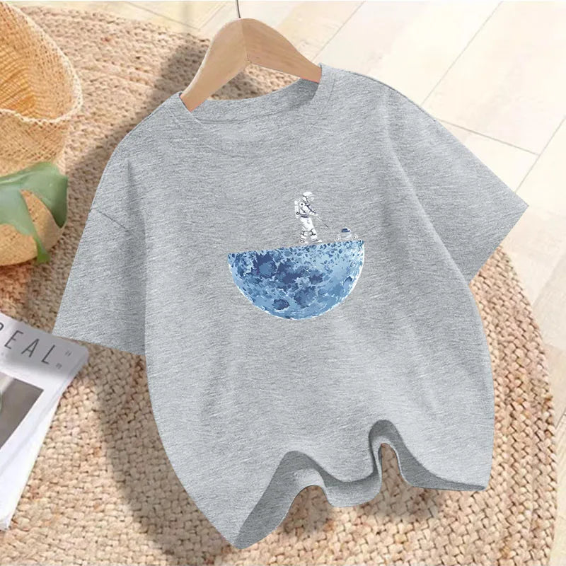 Kids Explore Space Astronaut Prints T-Shirt Boys